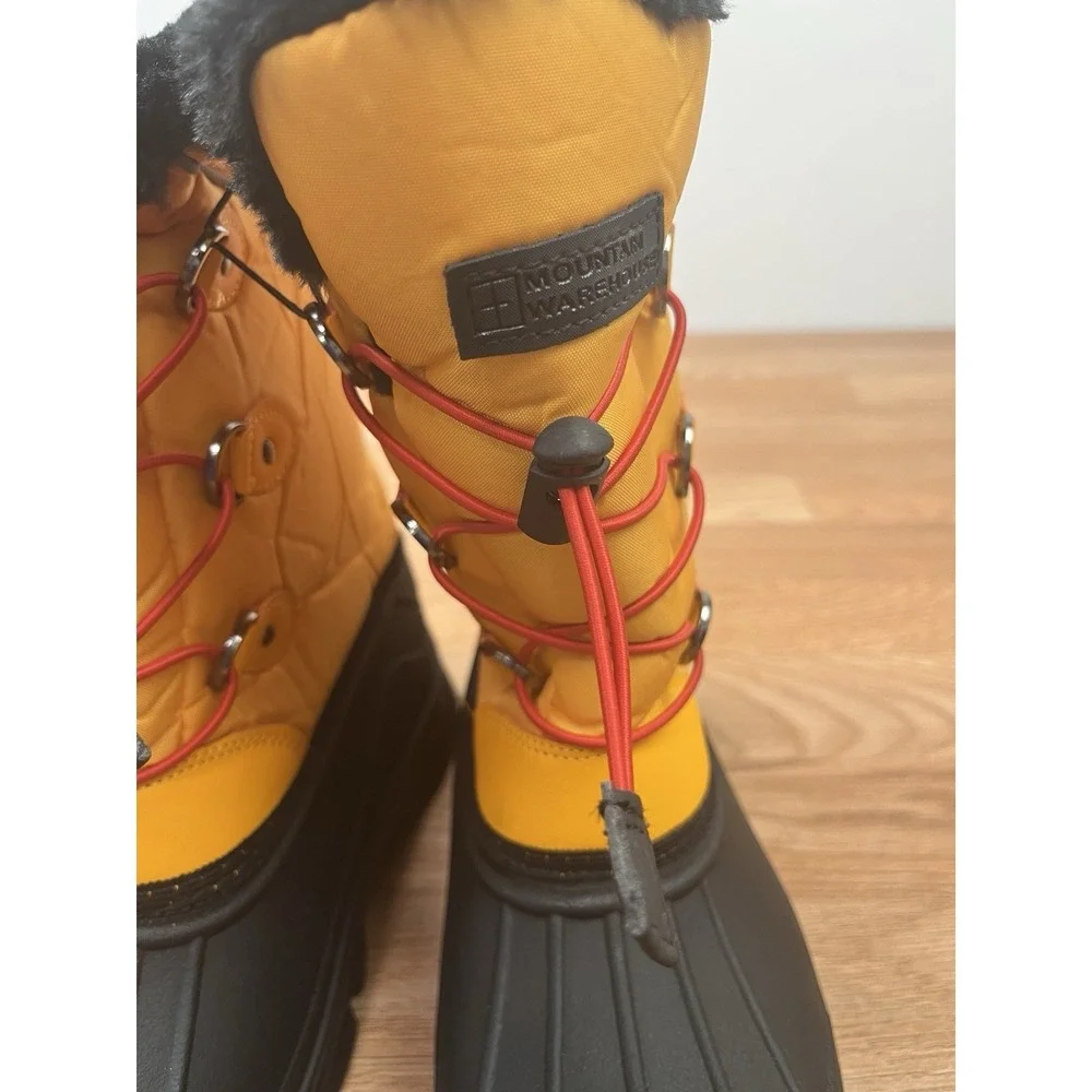 Mountain Warehouse Whistler Adaptive Snow Boots, Yellow, Big Kids Size‎ 6 NEW